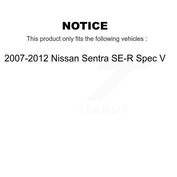 Front Rear Coat Brake Rotor Semi-Metallic Pad Kit For 2007-2012 Nissan Sentra SE-R Spec V